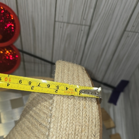 Zara Cream Wedge Espadrilles with Chunky Sole - Picture 10 of 10